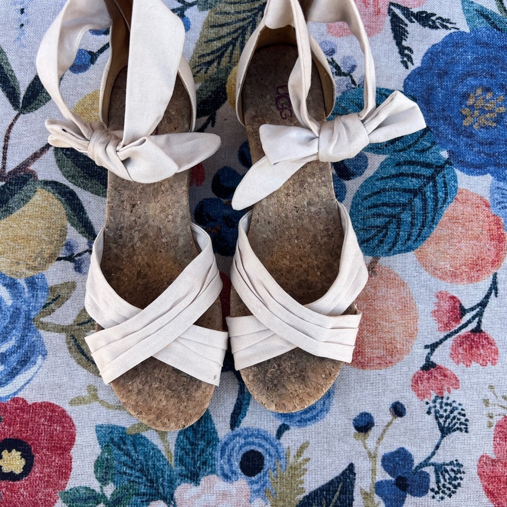 UGG Cream Espadrille Sandals